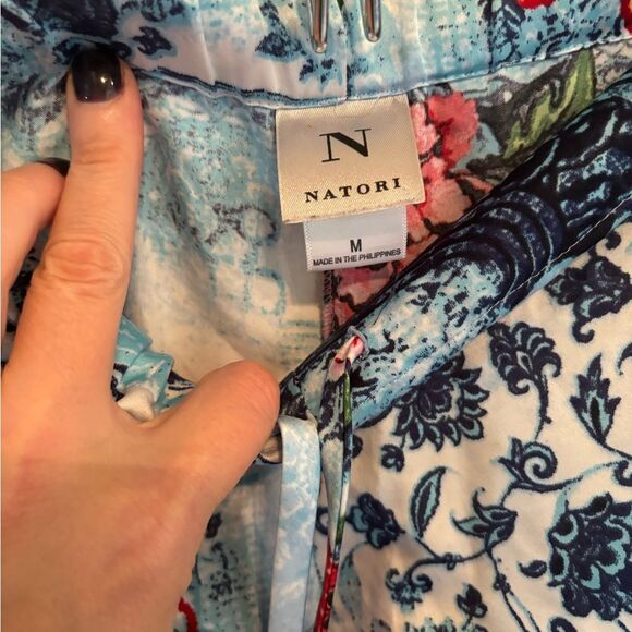 Natori Blue and Red Floral and Dragon Pajama Set - Picture 7 of 9